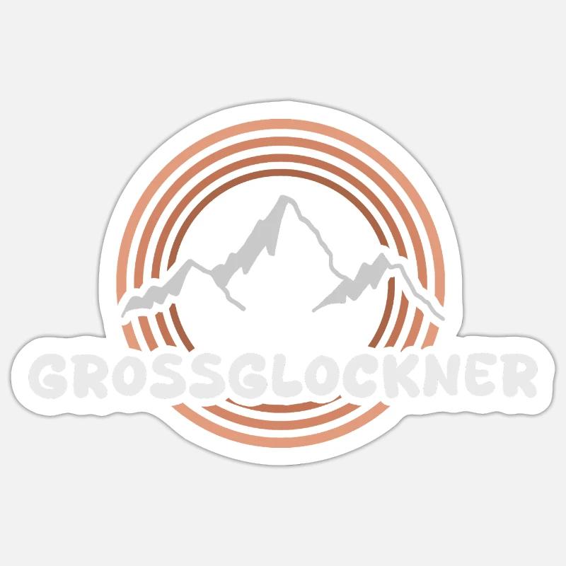 Grossglockner as a mountain - Sticker size S (10 x 10 cm) - white matte