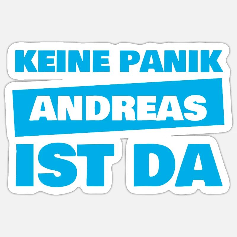 Prénom Andreas - Sticker taille S (10 x 10 cm) - blanc mat