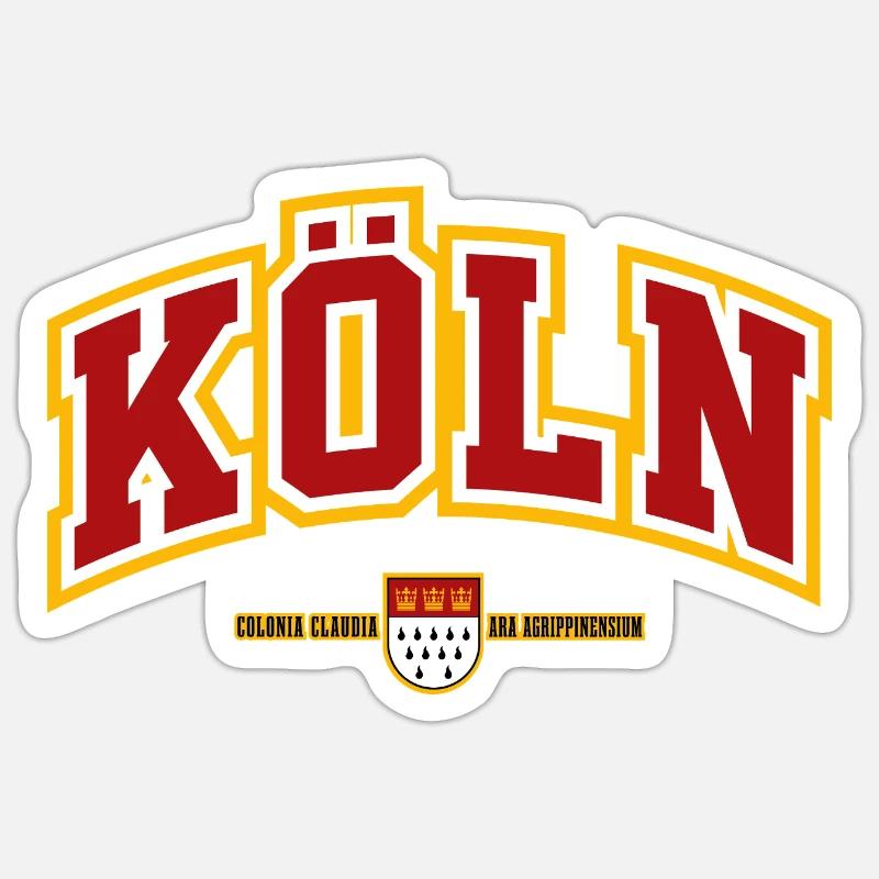 KÖLN - Sticker Größe S (10 x 10 cm) - Mattweiß