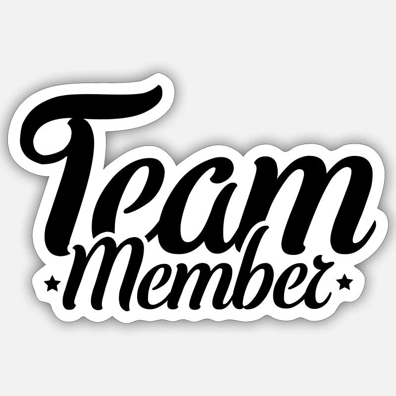 Team member - Sticker Größe S (10 x 10 cm) - Mattweiß