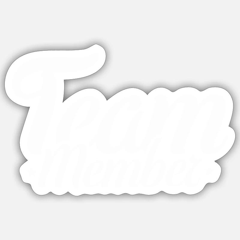 Team member - Sticker Größe S (10 x 10 cm) - Mattweiß