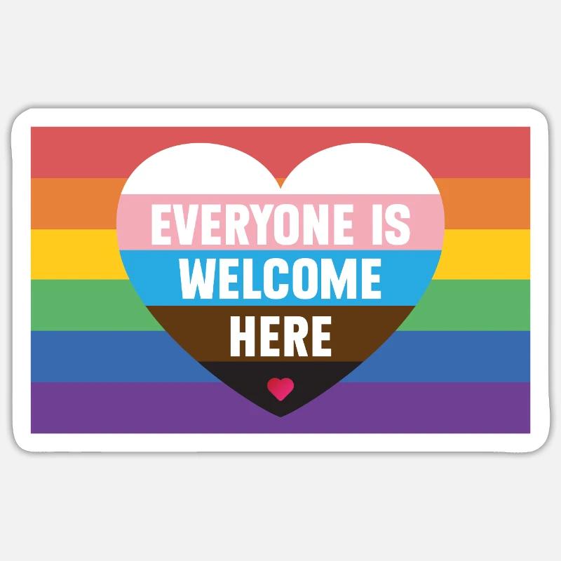 LBGTQIA+ Safe Space Pride Monat Aufkleber - Sticker Größe S (10 x 10 cm) - Mattweiß