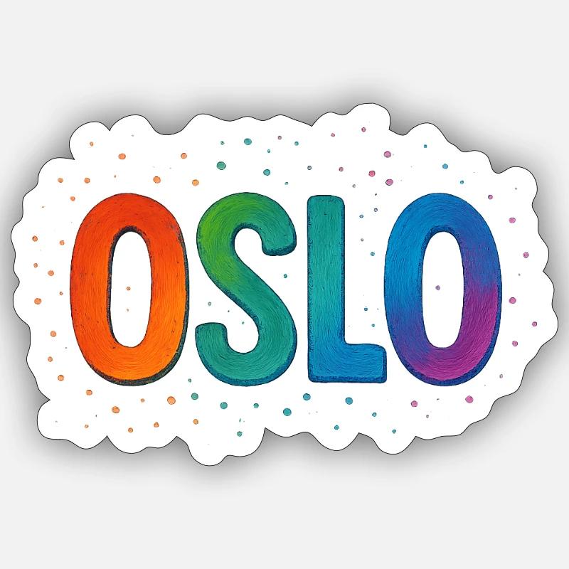 OSLO - Sticker size S (10 x 10 cm) - white matte