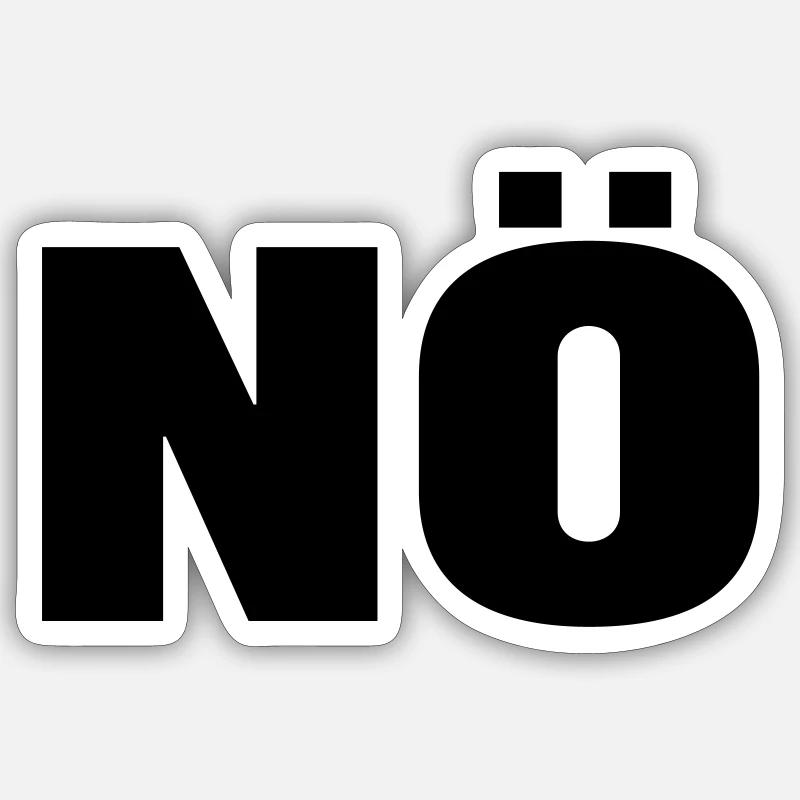 Einfach nur NÖ - Sticker Größe S (10 x 10 cm) - Mattweiß