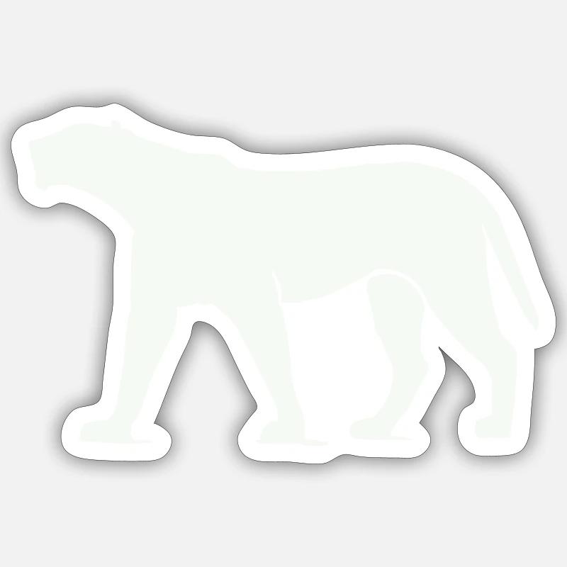 Animal panthère - Sticker taille S (10 x 10 cm) - blanc mat