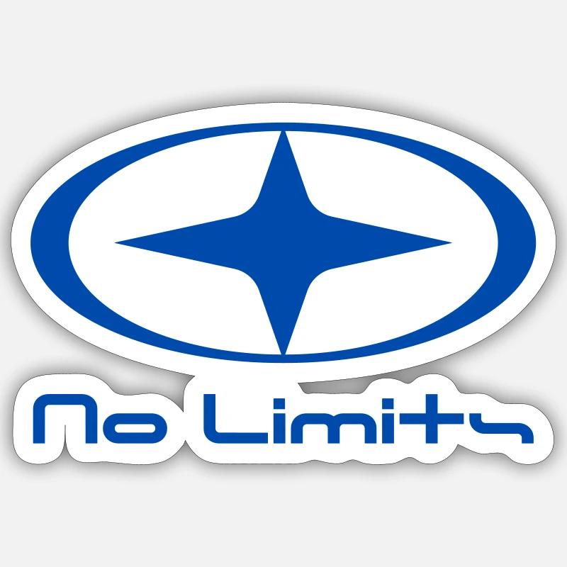 No Limits - Sticker Größe S (10 x 10 cm) - Mattweiß
