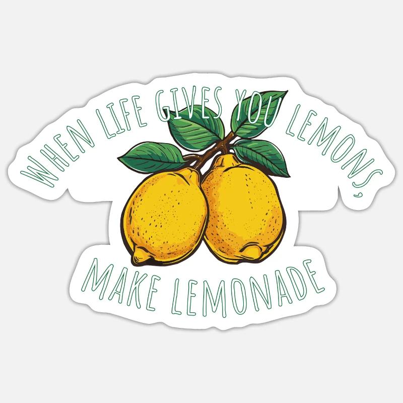 Lemons & Lemonade – Positive Statement - Sticker size S (10 x 10 cm) - white matte
