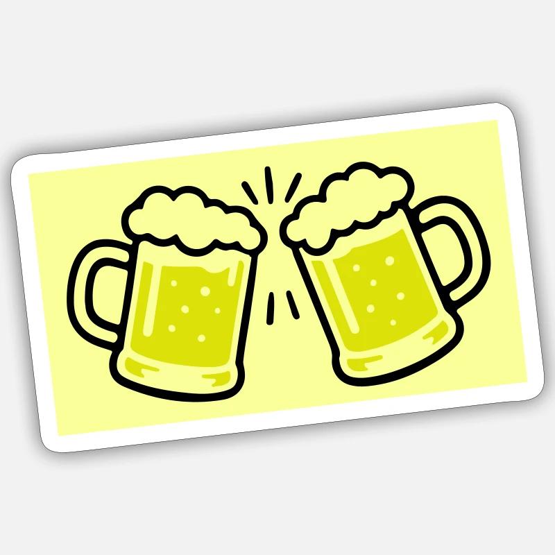 Beer Glass Beer Icon - Sticker size S (10 x 10 cm) - white matte
