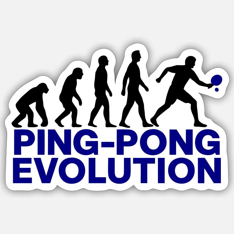 Ping-Pong Evolution Smash Geschenk Cool Sticker Größe S (10 x 10 cm)