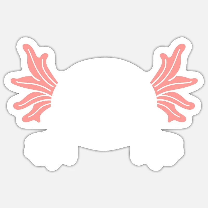 Axolotl - Sticker Größe S (10 x 10 cm) - Mattweiß