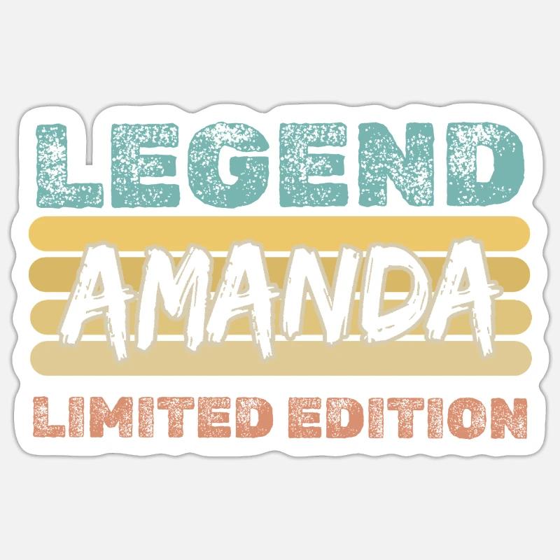 First name Amanda - Sticker size S (10 x 10 cm) - white matte