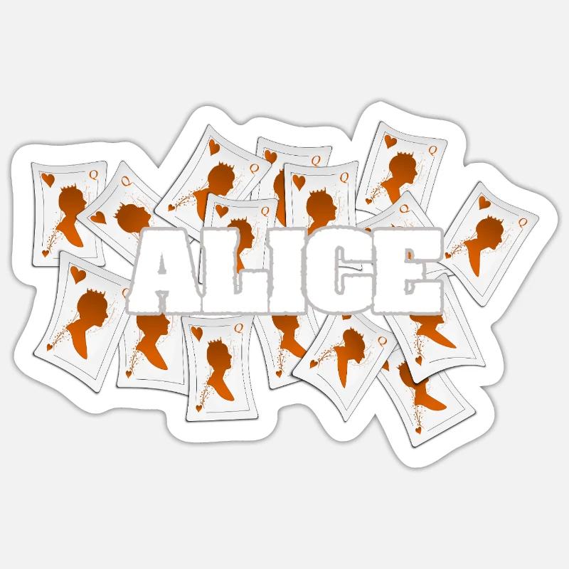 Gift for Alice - Sticker size S (10 x 10 cm) - white matte