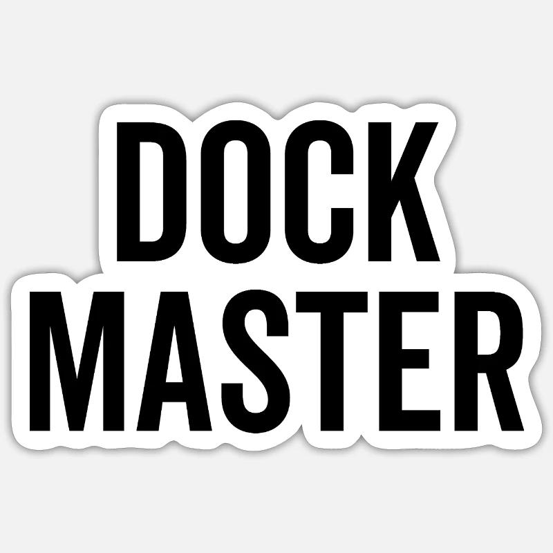 Maître de quai - Sticker taille S (10 x 10 cm) - blanc mat