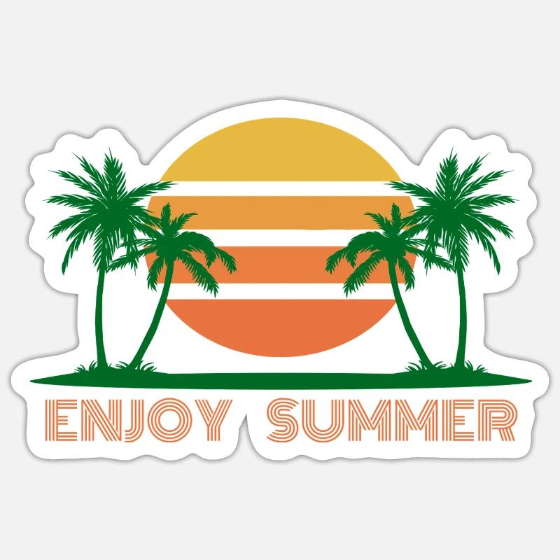 Profitez de l’été - Sticker taille S (10 x 10 cm) - blanc mat