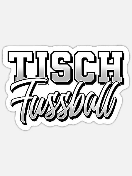 Tischkicker Tischfussball - Sticker Größe S (10 x 10 cm) - Mattweiß