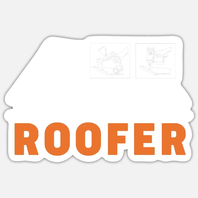 Couvreur - Sticker taille S (10 x 10 cm) - blanc mat