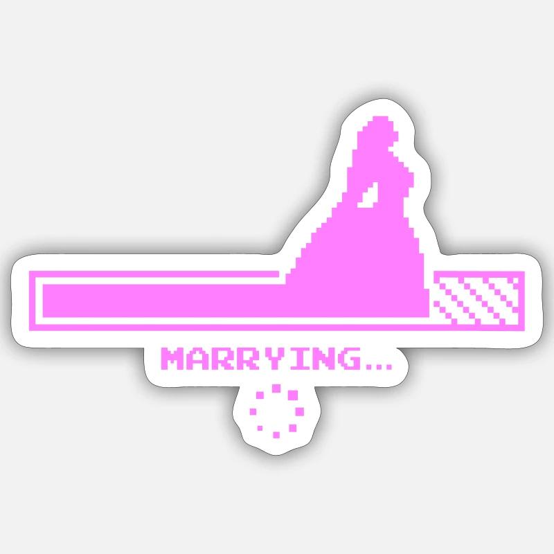 Conception du compte à rebours de mariage Sticker taille S (10 x 10 cm)