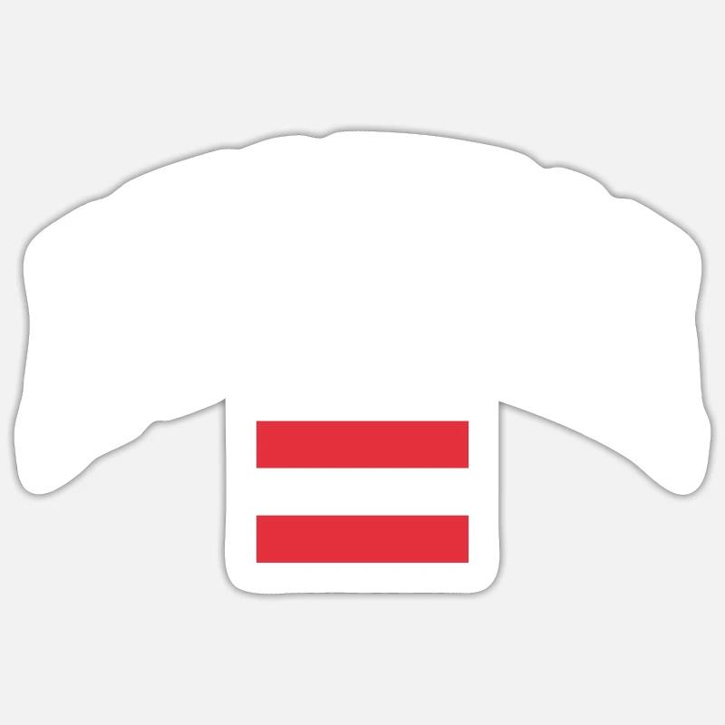 Autriche Autriche Drapeau Sticker taille S (10 x 10 cm)