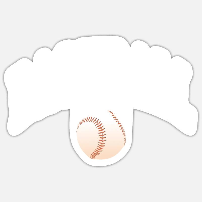 Baseball - Sticker Größe S (10 x 10 cm) - Mattweiß