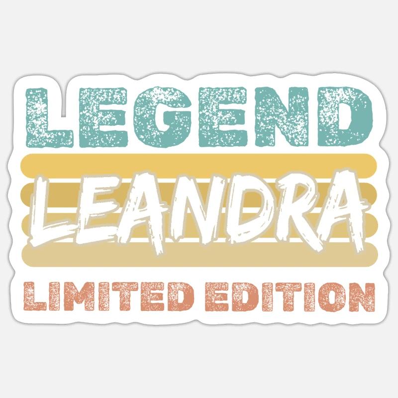 Leandra - Sticker size S (10 x 10 cm) - white matte