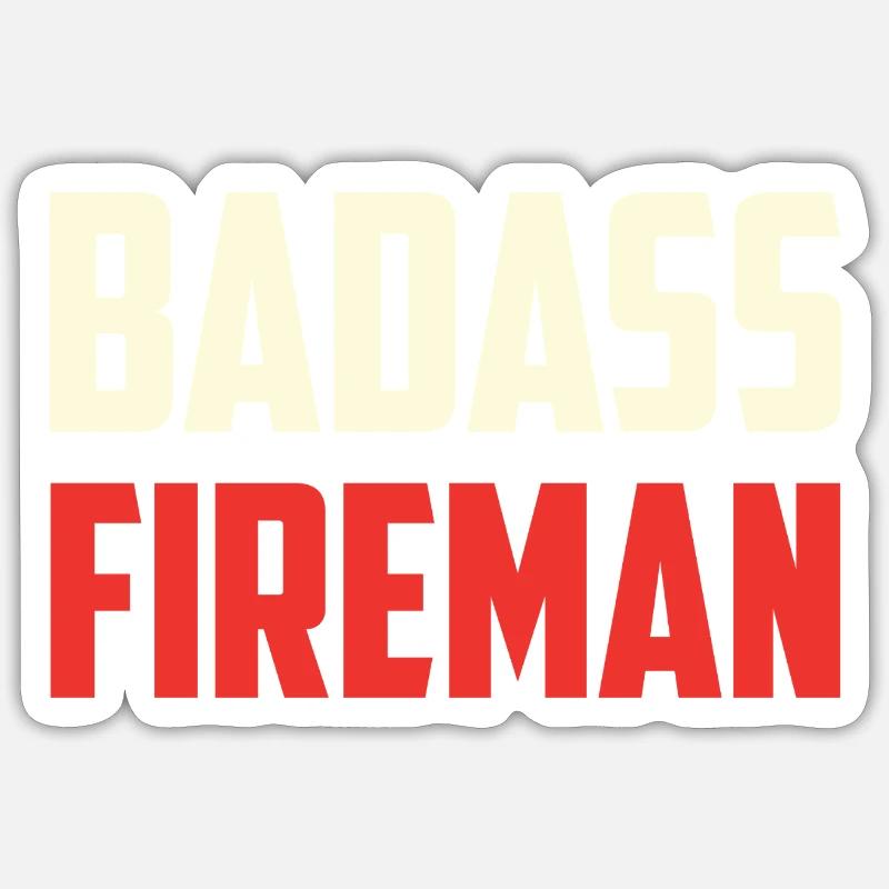 Combatant firefighter badass Sticker size S (10 x 10 cm)