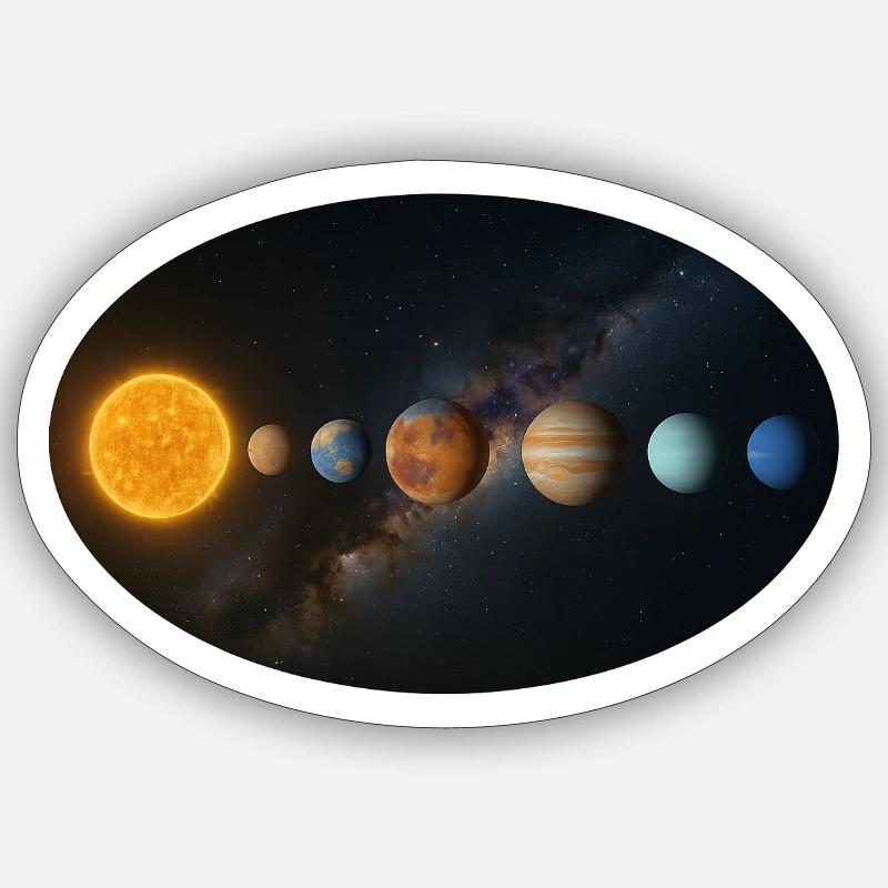 Sun - Solar System - Planets - Sticker size S (10 x 10 cm) - white matte