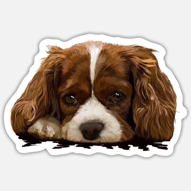spaniel - Sticker size S (10 x 10 cm) - white matte