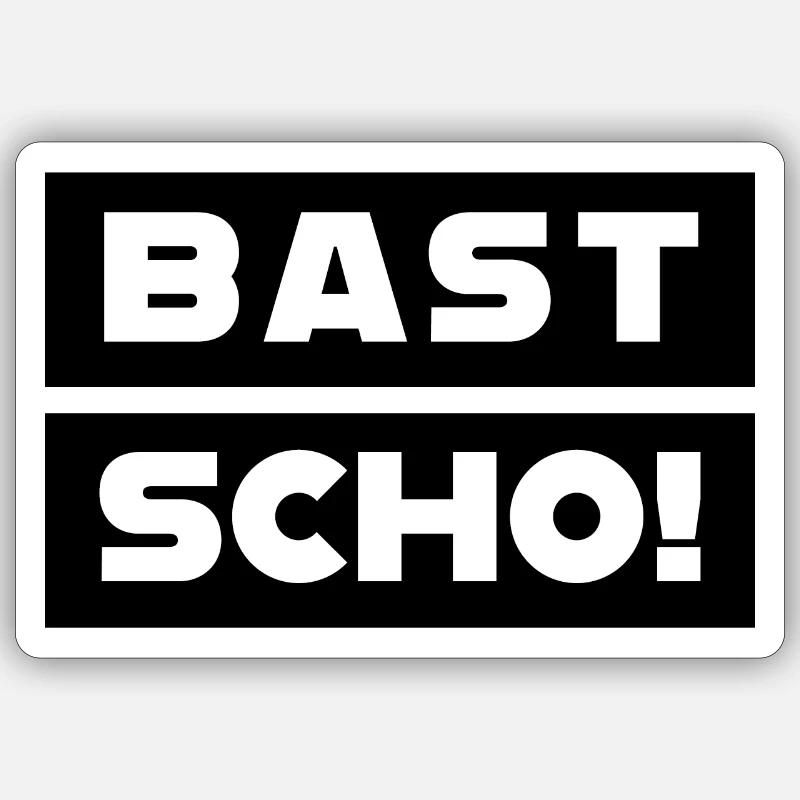 Bast Scho! - Sticker size S (10 x 10 cm) - white matte