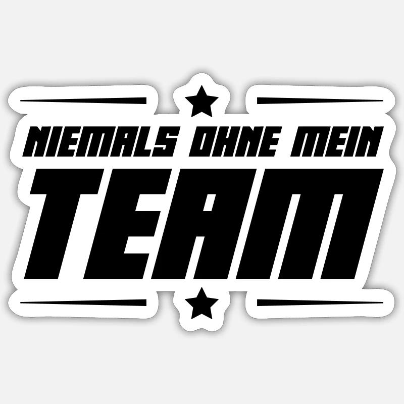 Team - Sticker size S (10 x 10 cm) - white matte