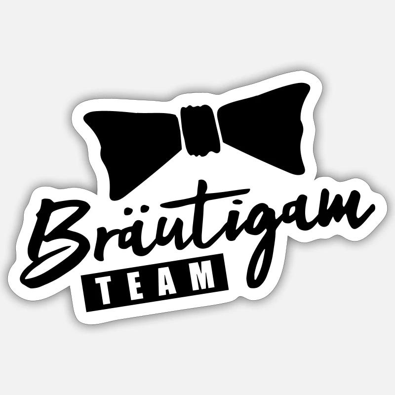 Groom Team - Sticker size S (10 x 10 cm) - white matte