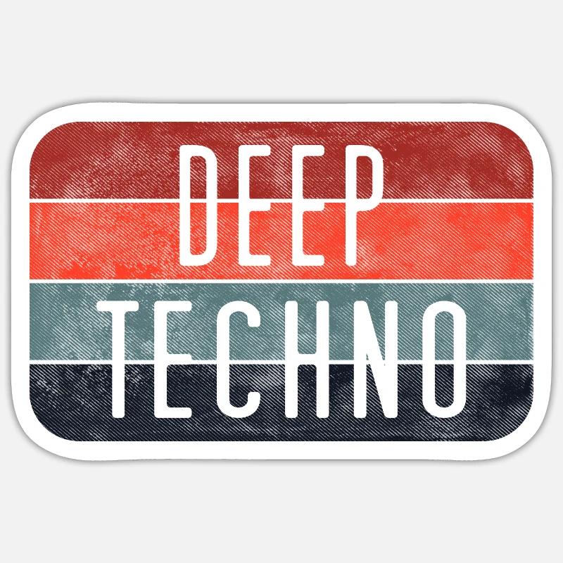 Rayures dégradées techno profondes Sticker taille S (10 x 10 cm)