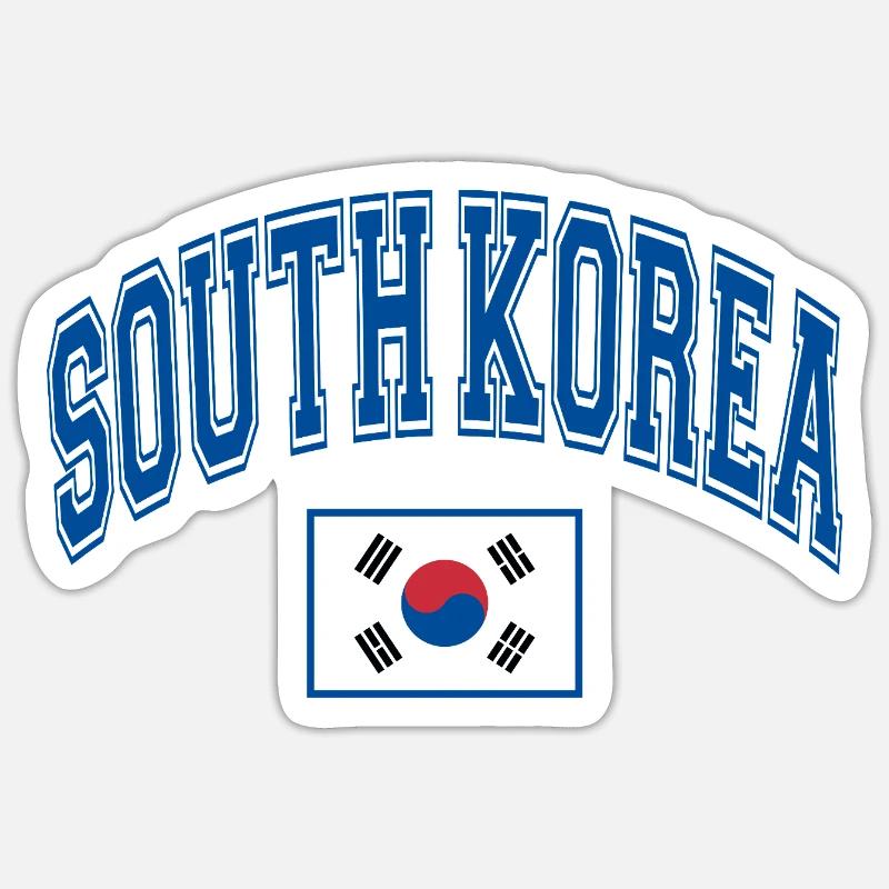 Corée du Sud Sticker taille S (10 x 10 cm)