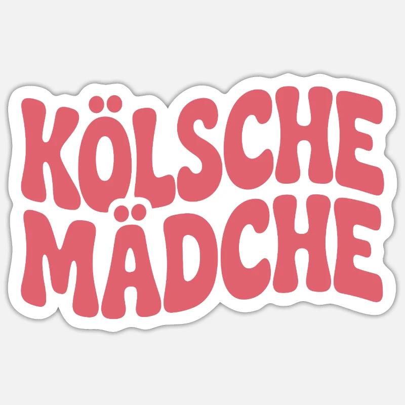 Cologne Filles Carnaval Cologne Filles - Sticker taille S (10 x 10 cm) - blanc mat