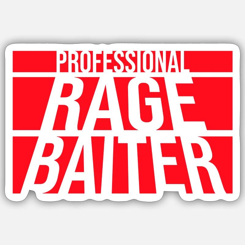 Professional Rage Baiter Troll Attention Fun - Sticker size S (10 x 10 cm) - white matte