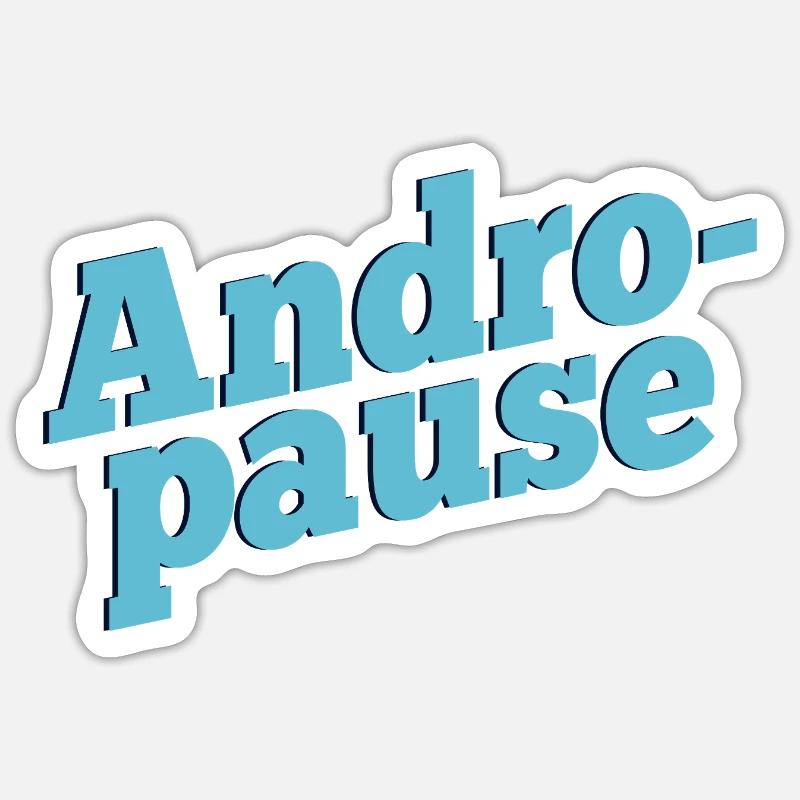 Menopause Man Andropause - Sticker size S (10 x 10 cm) - white matte