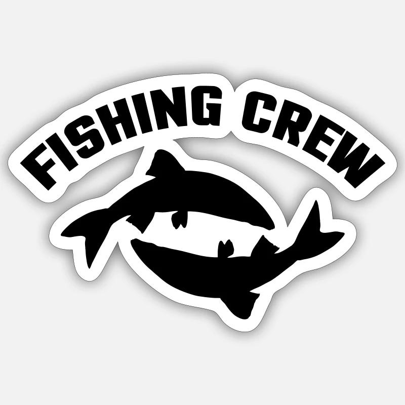 Fishing Crew - Sticker size S (10 x 10 cm) - white matte