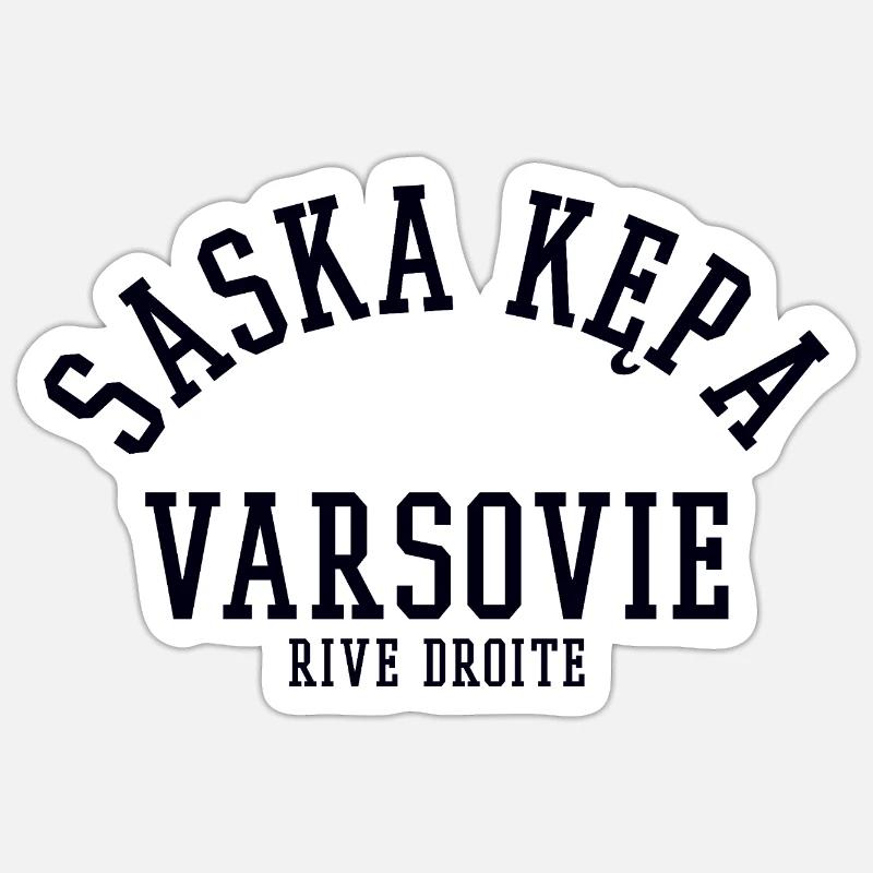 Saska Kepa Varsovie - Sticker taille S (10 x 10 cm) - blanc mat