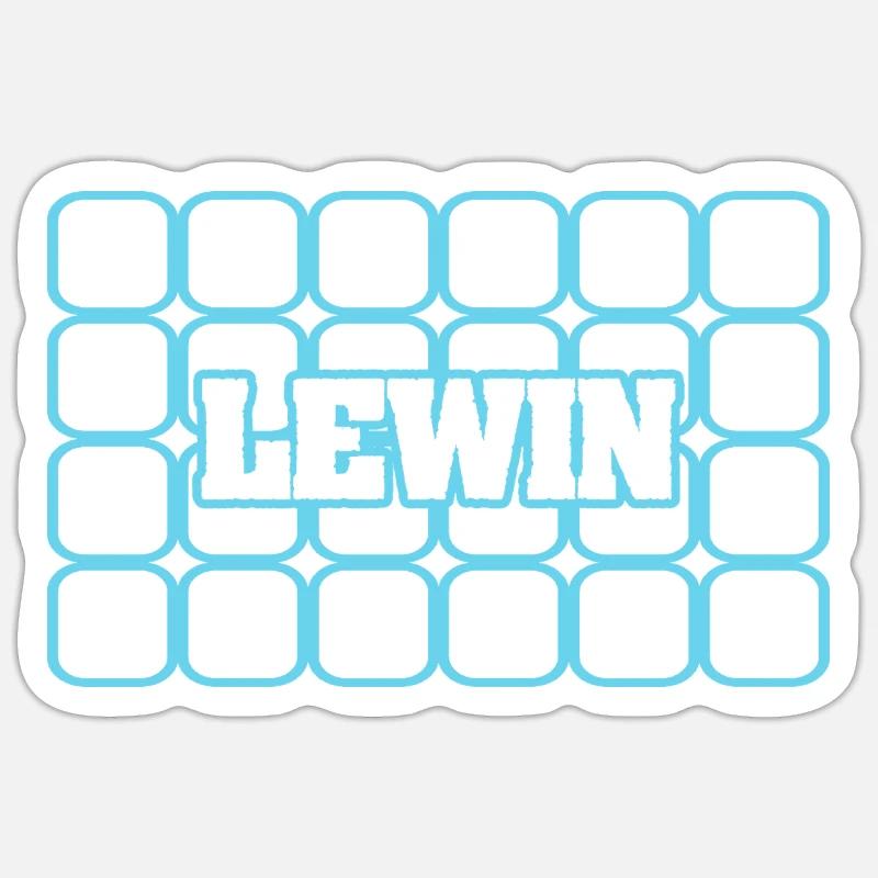 Lewin - Sticker size S (10 x 10 cm) - white matte