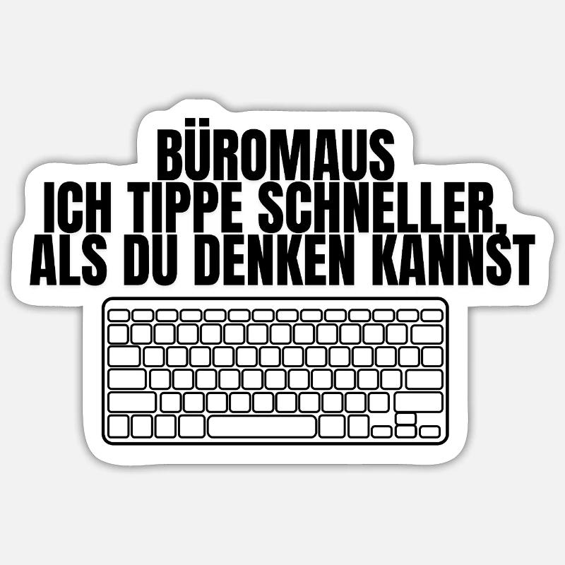 Conception de souris de bureau Sticker taille S (10 x 10 cm)