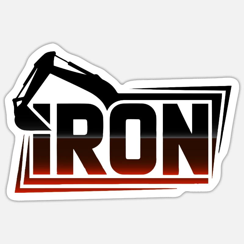 Crimson Gradient Bold Wordmark with Frame Sticker size S (10 x 10 cm)