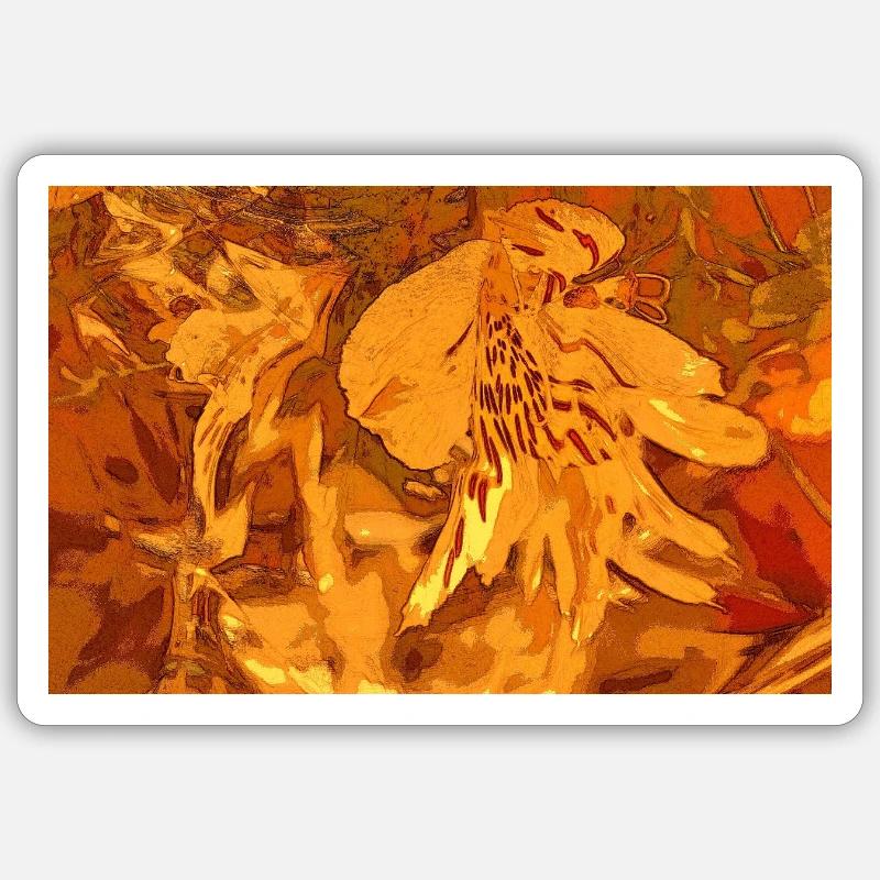 Ockerfantasie - Sticker Größe S (10 x 10 cm) - Mattweiß