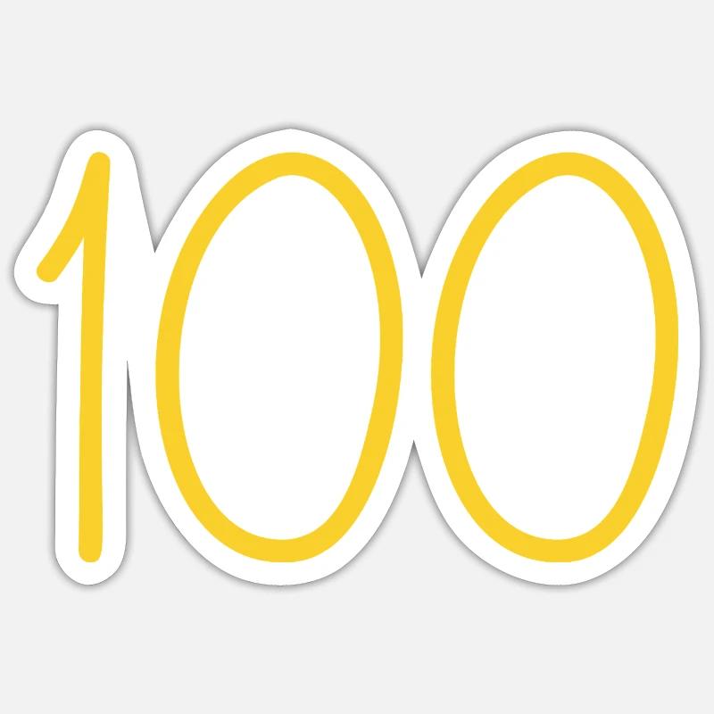 100 - Sticker size S (10 x 10 cm) - white matte