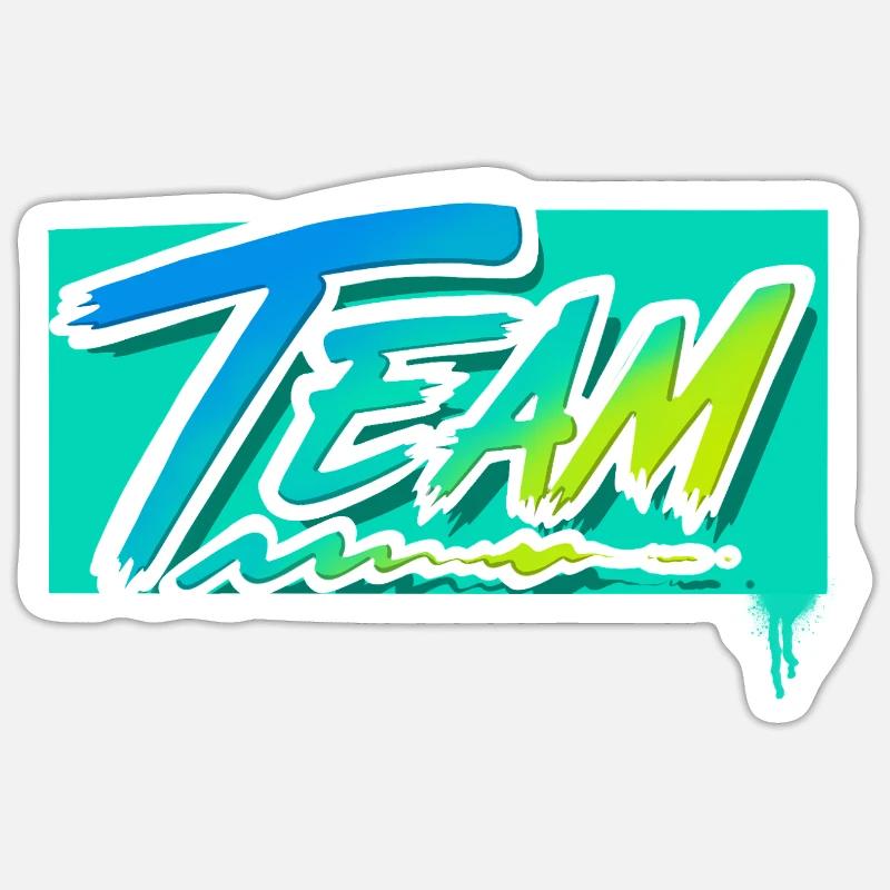 Team - Sticker Größe S (10 x 10 cm) - Mattweiß