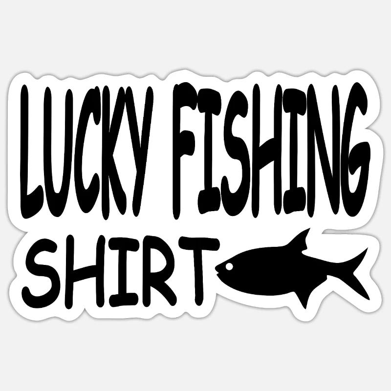 Angling - Sticker size S (10 x 10 cm) - white matte