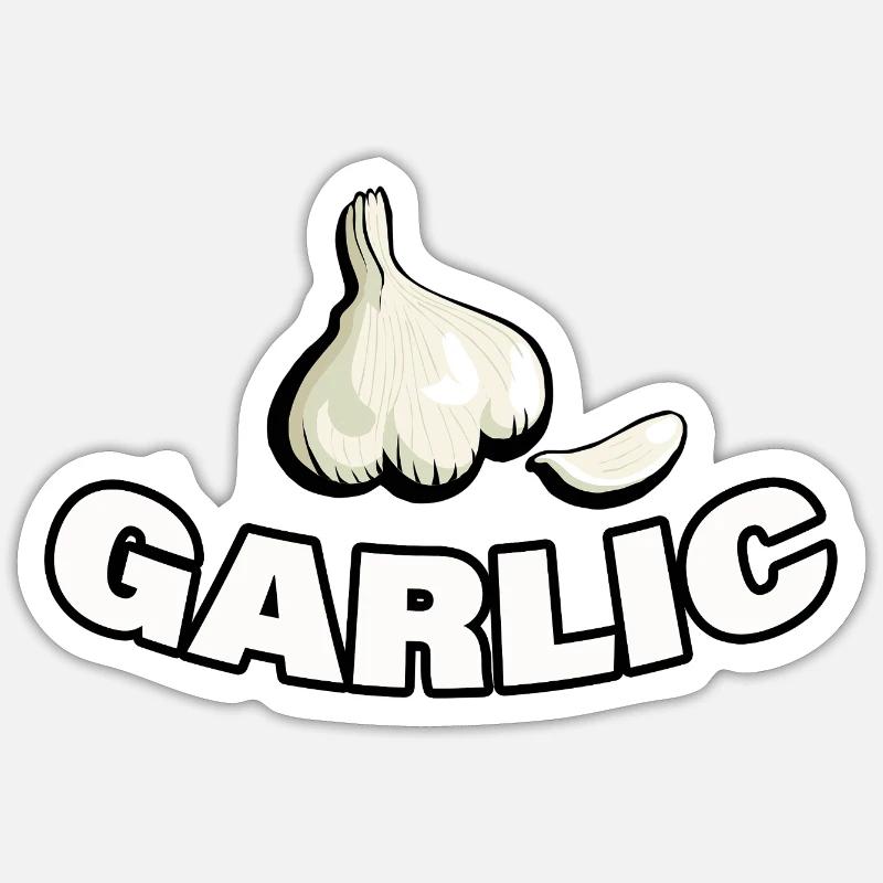 ail - Sticker taille S (10 x 10 cm) - blanc mat