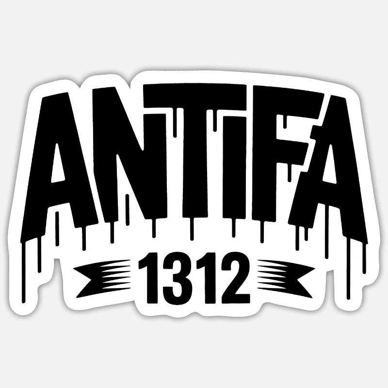 Antifa 1312 - Antifa Tee Sticker taille S (10 x 10 cm)