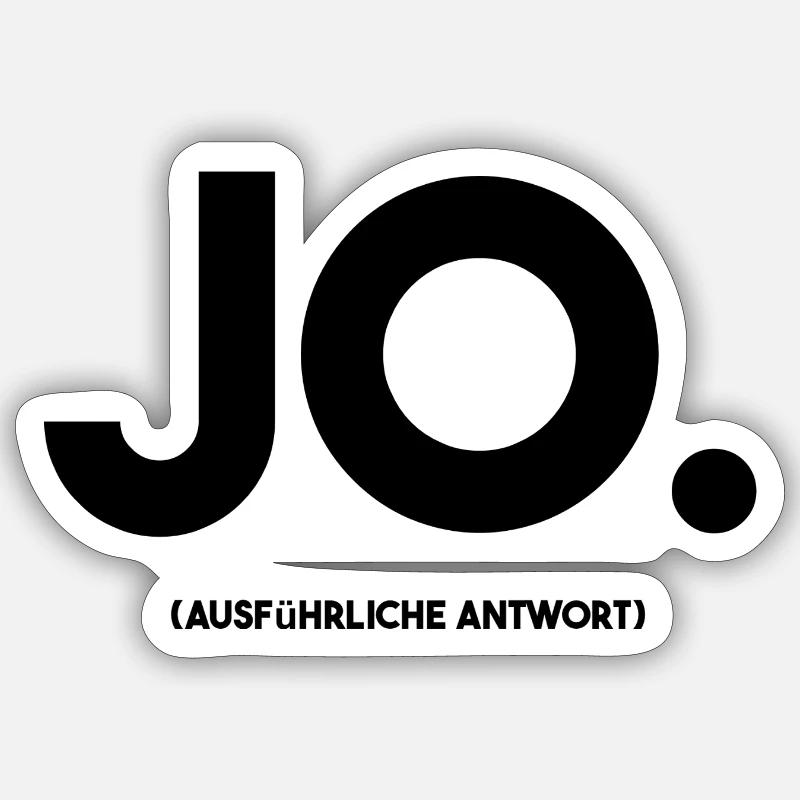 Jo - Sticker taille S (10 x 10 cm) - blanc mat