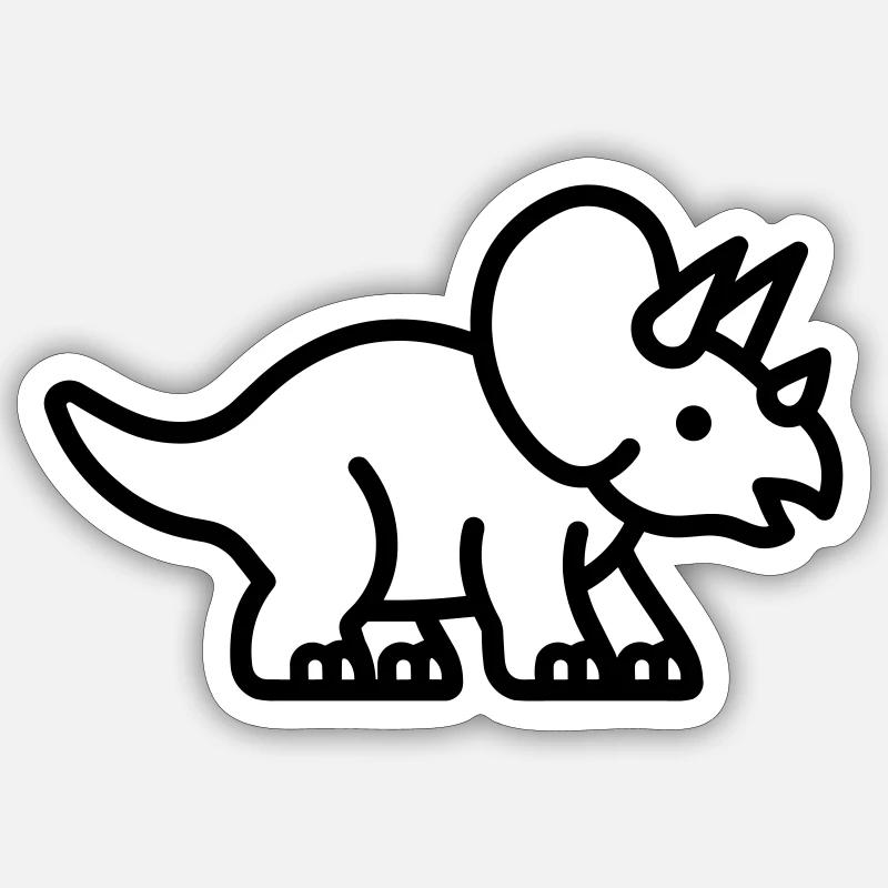 triceratops Sticker size S (10 x 10 cm)
