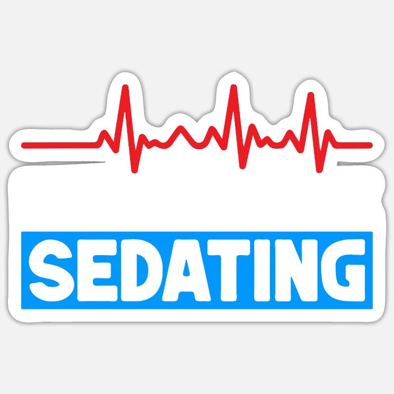 Anesthesiologist Rather Be Sedating Anesthesia - Sticker size S (10 x 10 cm) - white matte