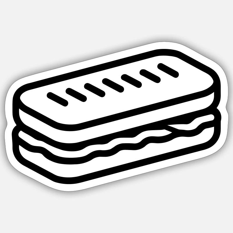 sandwich - Sticker size S (10 x 10 cm) - white matte